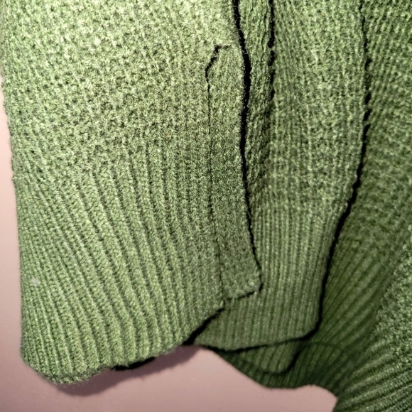 Vero Moda cowl neck knit sweater drop shoulder oversized hunter green medium - Picture 4 of 8